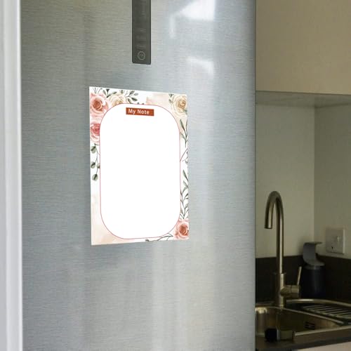 Image of AccuPrints A4 Magnetic White Board Planner Sheet (23x30cm) or 9x12 inch with Magnetic Marker Pen - Dry Erase Flexible Writing Film for Kitchen Fridge /Office Godrej /Metal Wardrobe