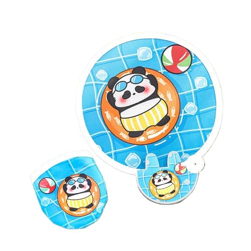 Uclac 2/4 abanicos plegables de dibujos animados creativos de mano Capybara ventilador de mano lindo portátil de verano mini ventiladores redondos de verano ventiladores de bolsillo regalos