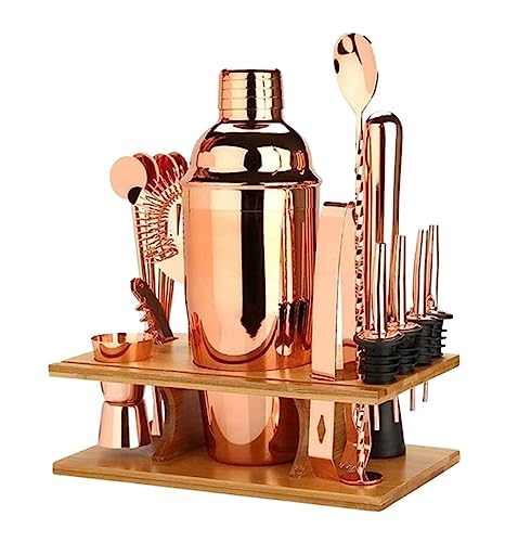 XHZMDWOU Coctelera para Bar Juego De Coctelera De 16 Uds, Kit De Barman De Acero Inoxidable para Mezclador, Accesorios para Herramientas De Barras De Vino Kit Coctelería para Hogar