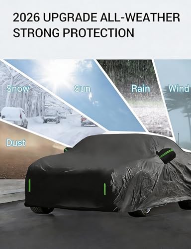 Image of V Car Cover | UV-Blocking Waterproof With Soft Lining Prevents Leaks & Scratches. Perfect For Sunny, Snowy Outdoor Parking, Garage Storage
