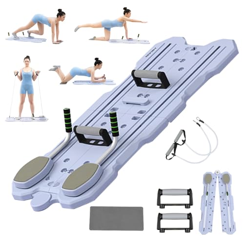 Goripedia 腹筋ローラー 自宅 筋トレ器具 エクササイズローラーホイール 多機能全身トレーニングボード 腹筋トレーニング器具 腹筋マシーン マシンピラティス ダイエット器具 室内用運動器具 エルボーサポート・膝パッド付き 折りたたみ式で収納しやすい