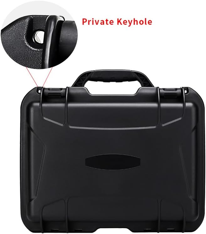 Miniatura 8 de Estuche rígido impermeable con inserto de espuma personalizable DIY 17 x 14 x 8 pulgadas (negro)