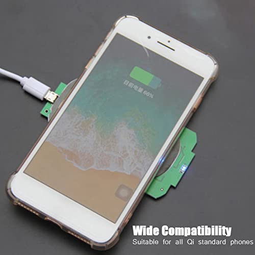 Wireless Charger Transmitter Module, 5V 2A DIY 3 Coils Wireless Charging Module Suitable for All Qi Standard Phones