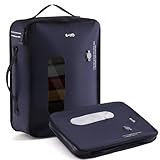 COOLIFE Vakuumbeutel für Kleidung Reise, Abnehmbar Wiederverwendbare Kompressionsbeutel für Koffer und Rucksack, Platzsparend,Leicht und Langlebig (Blau, Vakuumbeutel*1)