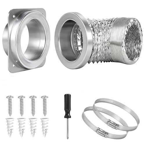 Hahoray Magnetic Dryer Vent Connector Kit Airtight Seal Magnetic Dryer Vent Coupling Easy to Clean Lint Quick Connect for 4 Including a 3.3ft Save 4-6in of Space