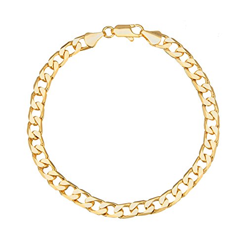 Shining Jewel - By Shivansh 24K 8 inches Gold Plated Imported Quality Cuban Style Link Bracelet for Men & Women (SJ_3056) (B01N4SSJNB) Amazon Price History, Amazon Price Tracker