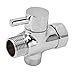 Brass 3 Way Water Diverter, Brass Shower Arm Diverter Valve Water Separator 3 Way Universal Bathroom System Component Replacement Part