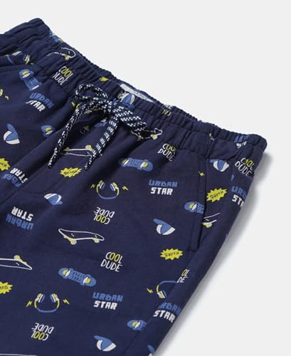 Image of Jockey CB03 Boys Super Combed Cotton French Terry Printed Shorts with Turn Up Hem Styling (Colors & Prints May Vary)