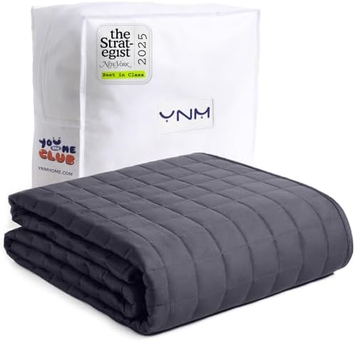 YnM 15lbs Weighted Blanket for Adults, Heavy Bed Throw Blanket wi...
