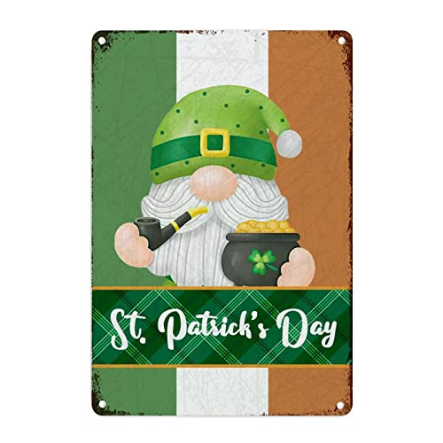 Plaque métal drapeau Irlande et Leprechaun, cadeau idéal pour passionné celte