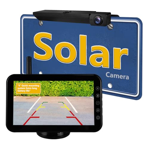 Caméra de recul Solaire sans Fil avec Moniteur de 12,7...