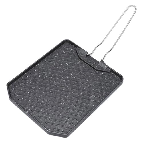 LAIOUSN Padella antiaderente per pesce con impugnatura comoda per grigliare all'aperto adatta per pasti veloci a casa cucina pentole antiaderenti