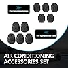 winterrock 10PCS Car AC Service Valve Cap Kit, ABS Plastic Auto Air Conditioning Service AC System Charging Port Covers, 0.51" Low Pressure Cap 0.63" High Pressure Cap, Universal for Most Cars (Black) #4