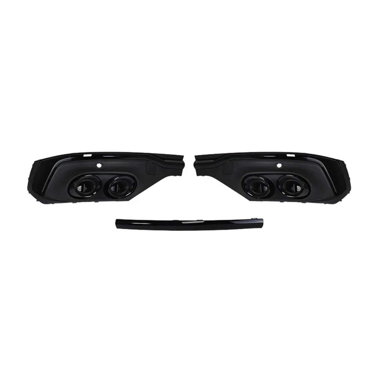 Compatibile for Audi Q5 Sportback 2020-2023 Auto Paraurti posteriore Lip Splitter Diffusore Copertura con punte di scarico Paraurti posteriore Porta di scarico(Black)