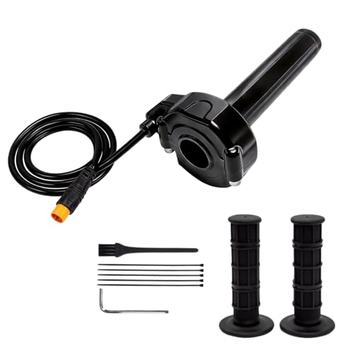 SWRXEarn Ebike Full Twist Throttle 3 Pin Surron Style Ebike Throttle Kit 12V-72V Waterproof Protecting Quick Twist Throttle for Macfox X1 Electric Bike Dirt Bike Scooter