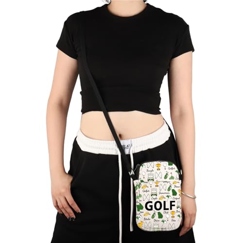 VAMSII Golf Lover Gift Golf Words Crossbody Bag Golf Appreciation Travel Bag Golf Souvenir Gift4
