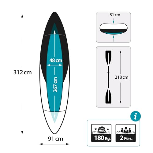 Intex Inflatable Explorer K2 Kayak Boat, Multi Color