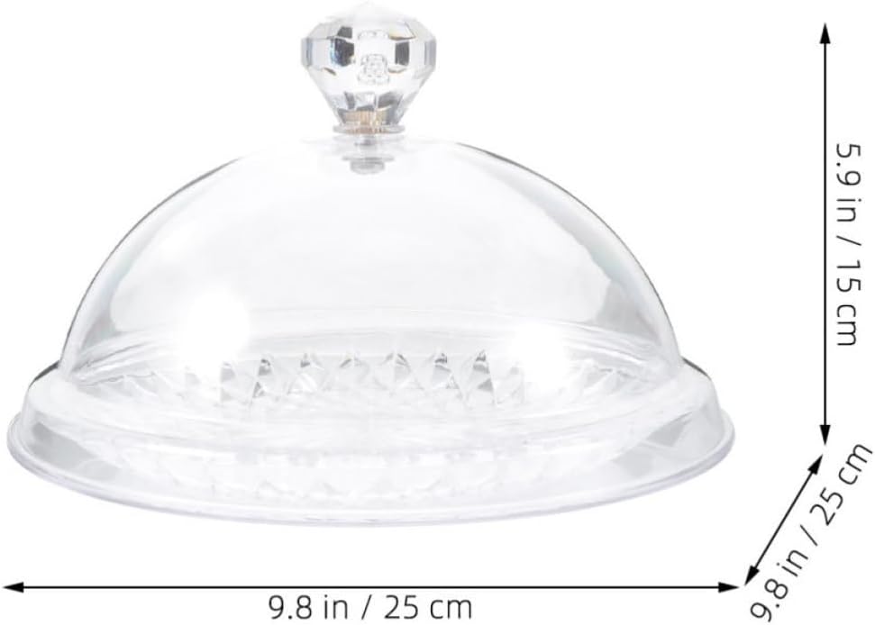 Dessert Display Tray with Dome Pp Reusable Cover for Kitchen Buffets | Elegant Appearance, Unique Design, Food Cover and Display Tray
