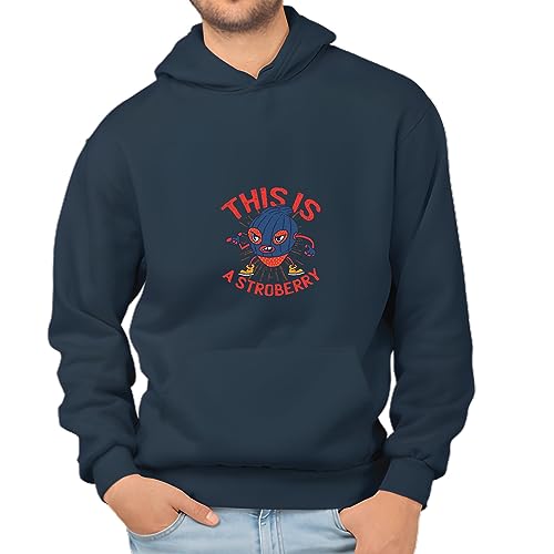 Funny Gift for Strawberry Lovers This is a Strawberry Strawberry Thief Navy and Muticolor Unisex Hoodie
