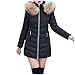 Produktbild Lialbert Damen Winter Jacke Parka Mantel Stepp Winterjacke warm gefüttert Klassisch Daunenjacke Große Größen Dicke Pelzkragen Baumwolle Slim Jacke Zipper Outwear Bluse