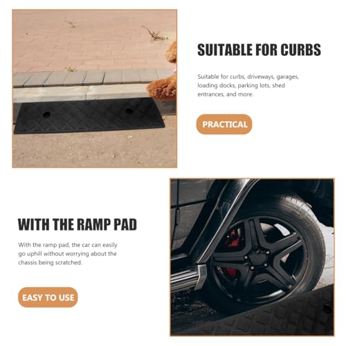 Rampa para bordillo de entrada PRETYZOOM de plástico alto, para automóviles, motocicletas y sillas de ruedas, resistente a cargas pesadas, para garaje, entrada y muelle de carga miniatura 7