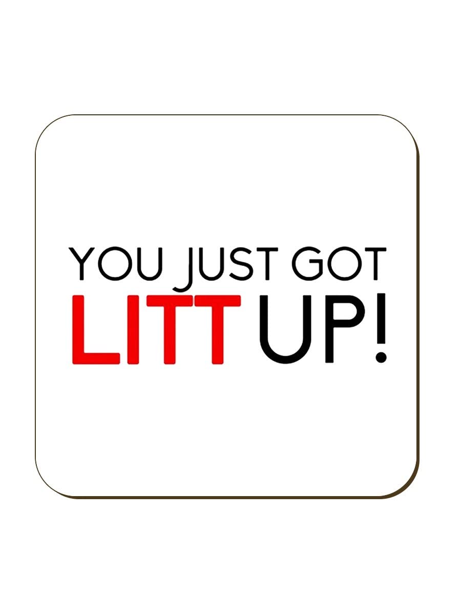 Grindstore White You Just Got Litt Up Coaster 9.2X9.2cm