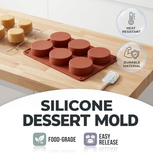 Image of PureBake Silicone Mould for Chocolates, Mousse, Desserts, Mini Cakes & Candle, Food Grade, Flexible Mold, Oven & Freezer Safe, Random Color, Pack of 1