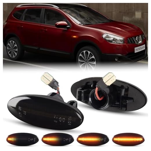 Indicador lateral de giro OZ-LAMPE Luz de señal de giro dinámica Indicadores laterales que fluyen Humo para N-issan Cubo Juke Leaf Micra K12 Micra K13 Nota E11 Qashqai J10 X-trail T31