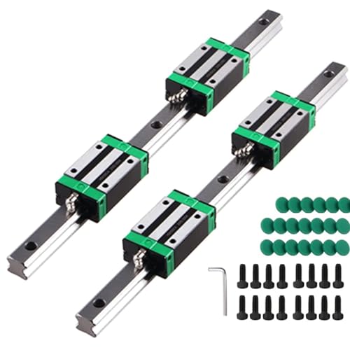 Linear Guide Rail 200mm HGR20 with 4 bearing blocks