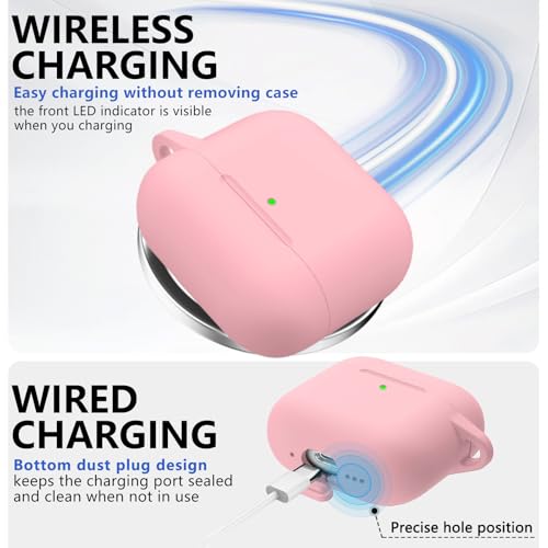 Image of Ljusmicker for AirPods 4 Case 2024 with Magnetic Lock,Pink