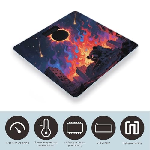 Báscula Digital de Baño Boho Sun con Pantalla LCD y Vidrio Templado miniatura 3