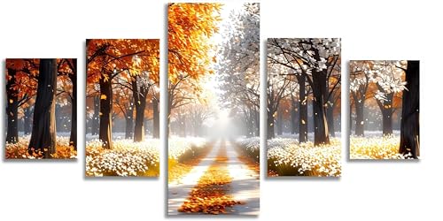 Broderie Diamant Kit Complet Mefooge F619 5 Pack de Tableaux pour Décoration Murale de Salon