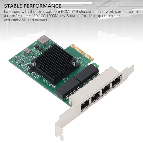 Tarjeta de red Gigabit PCIe X4 con 4 puertos, adaptador Ethernet de alta velocidad para servidor, escritorio y estación de trabajo miniatura 5