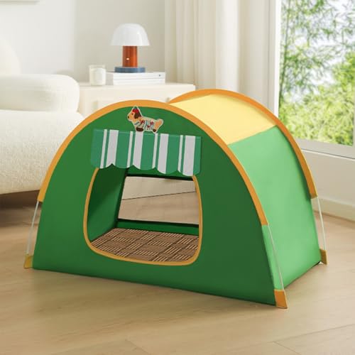 Niche pour chat lavable et pliable - Panier aéré pour intérieur et camping - 4