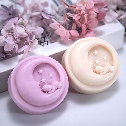 Cute Sleeping Baby Silicone Mold Moon Shape Soap Mold For Soap Making Handmade Silicone Candle Mould Diy Cake Decorating Tool #TOP3