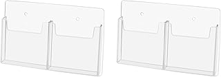 Tri Fold Rack with Hardware 2 Pocket Wall Mount 2 Pack Pamphlet Flyer Holder Brochure Postcard Display Organizer by Marketing Holders