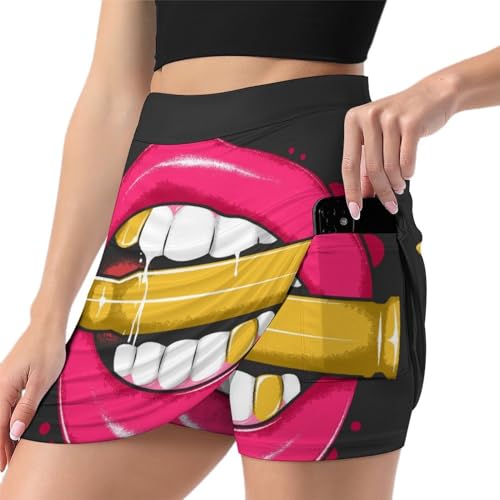 Jupe de tennis avec short intégré Lion Femme pour le golf et la course à pied