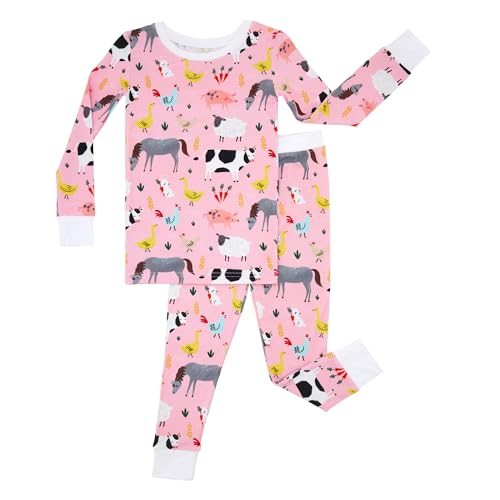 Little Sleepies Two-Piece Pajama Set for Boys & Girls, Soft Viscose from Bamboo Toddler Pajamas for...