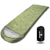 COVACURE Schlafsack Camping – Ultraleichter Sommerschlafsack und Deckenschlafsack, 3 Jahreszeiten Sleeping Bag für Kinder und Erwachsene, kleines Packmaß, 220 x 80 cm(Unifarben)
