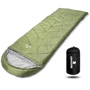 COVACURE Sleeping Bag, 210 * 80cm Ultra Warm Sleeping Bags for Adults Kids, Compact Outdoor Sleeping Bags for Camping with Portable Compression Bag