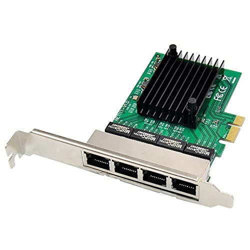 RJ-45 4-Port Ethernet Server Adapter Gigabit Network Card PCI-E X1 Interface, 500219084 miniatura 5