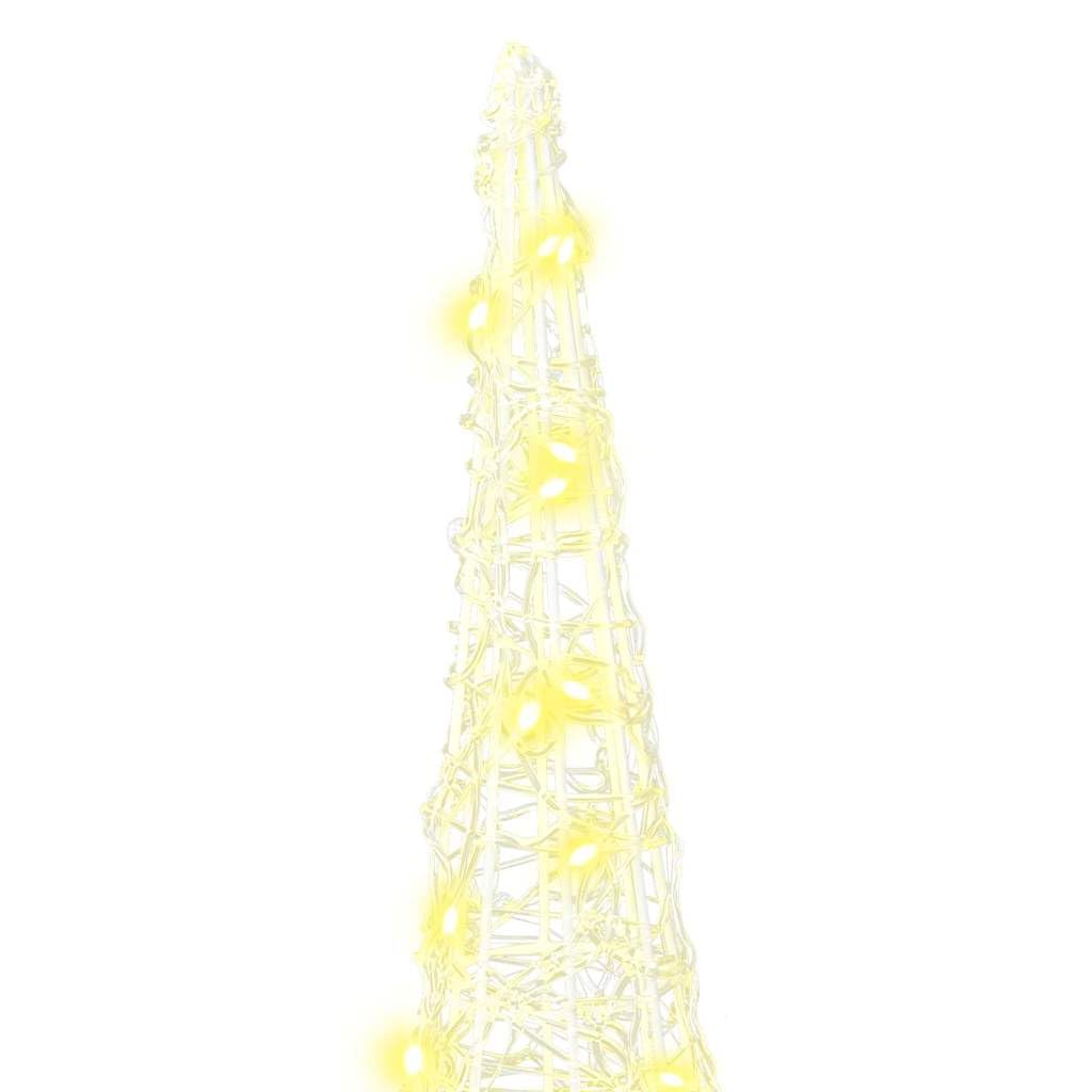 vidaXL Weihnachtsbaum 3 STK. Warmweiß 20 x 20 x 80 cm Acryl 90 LEDs