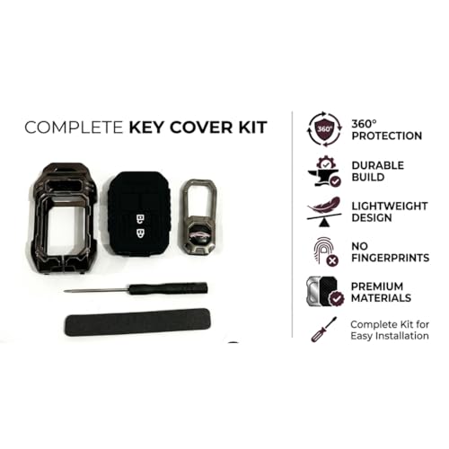 Image of Monster Transformer Car Key Cover for Maruti Suzuki Baleno, Brezza, Fronx, Grand Vitara, XL6, Ertiga, Jimny | Smart Key Case 2 Button | Silicone Waterproof Key Protector Cover with Keychain