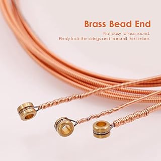 Btuty Cordes pour guitare acoustique 6 pièces, noyau en acier, alliage de cuivre et phosphore, cordes enroulées pour… - Les Beatles, Paul McCartney, John Lennon, RIngo Starr, George Harrison Btuty Cordes pour guitare acoustique 6 pièces, noyau en acier, alliage de cuivre et phosphore, cordes enroulées pour… – Image 2
