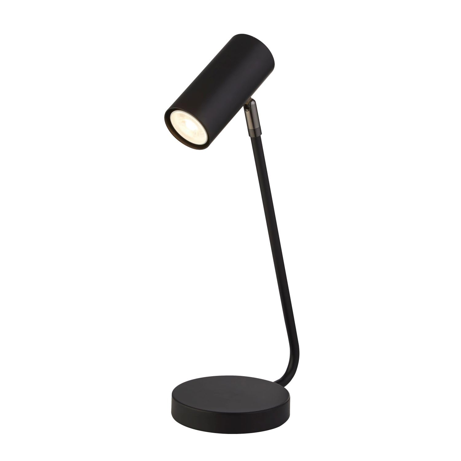 Lampada da tavolo in metallo nero 40 cm di altezza paralume regolabile design retrò GU10 lampada da tavolo ufficio lettura studio