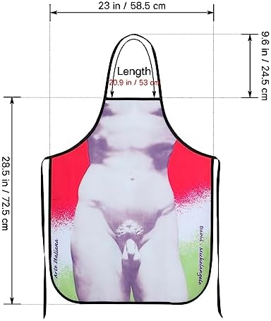Cabilock 2pcs Personalised Apron Funny David Statue Cooking Apron Novelty Kitchen Apron Sculpture David Apron Grilling BBQ Apron for Adults Adult Apron Aprons