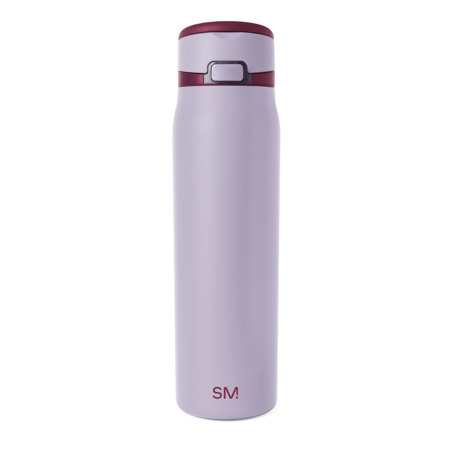 Photo 1 of ***LID IS BROKEN*** Simple Modern Mesa Loop Water Bottle with Covered Straw and Handle | 30oz Cup Holder Friendly Insulated Stainless Steel Bottles for Travel, Sports and School | Lilac Stone