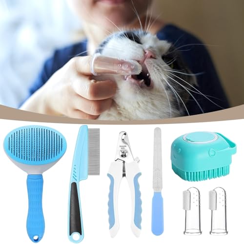 Kit de escova de cabelo de gato, kit de preparação para cães, Escova de cachorro com clipper e arqui