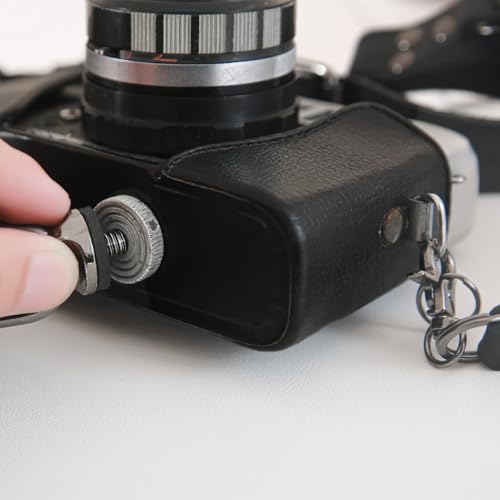 Correa de hombro para dos cámaras fotográficas arnés doble de cuero ajustable 4