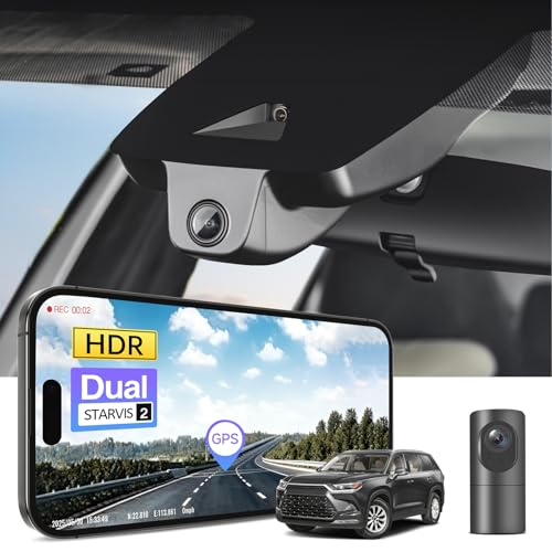 4K Front & 2K Rear 2 Channel HDR Dash Cam, Dual STARVIS 2 IMX678 IMX675, Custom Fit for Toyota Grand Highlander & Hybrid 2024 2025 2026, XLE Limited Platinum etc, 5GHz WiFi, GPS,128GB Card